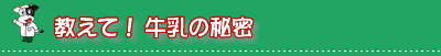 教えて！牛乳の秘密