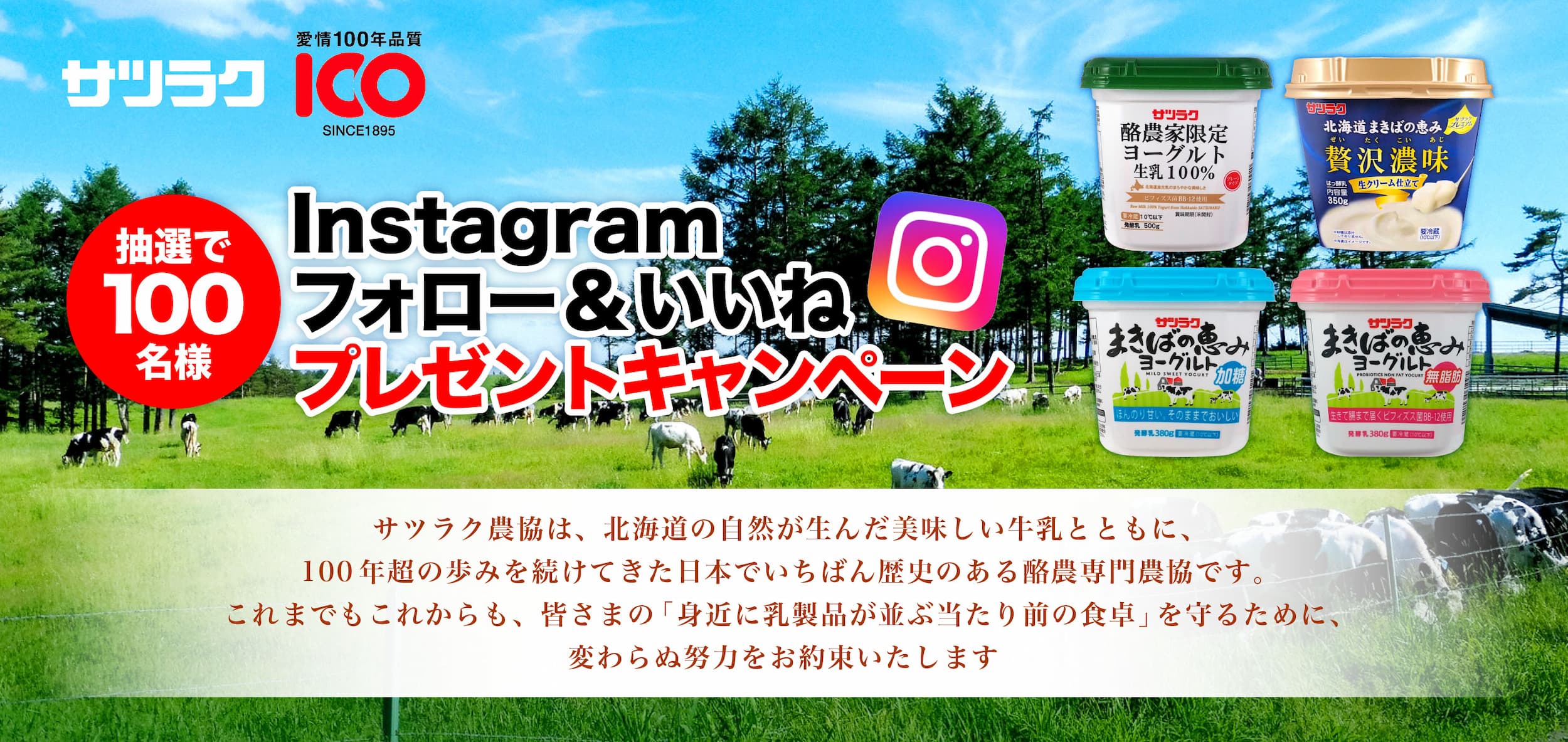 Instagramのフォローといいね プレゼントキャンペーン
